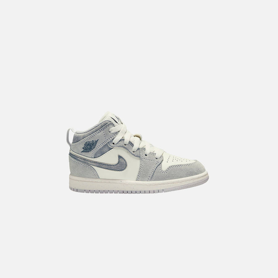 Grey Kids' Kith Jordan PS Air Jordan 1 Mid SE Sneakers | 3721-QCMDN