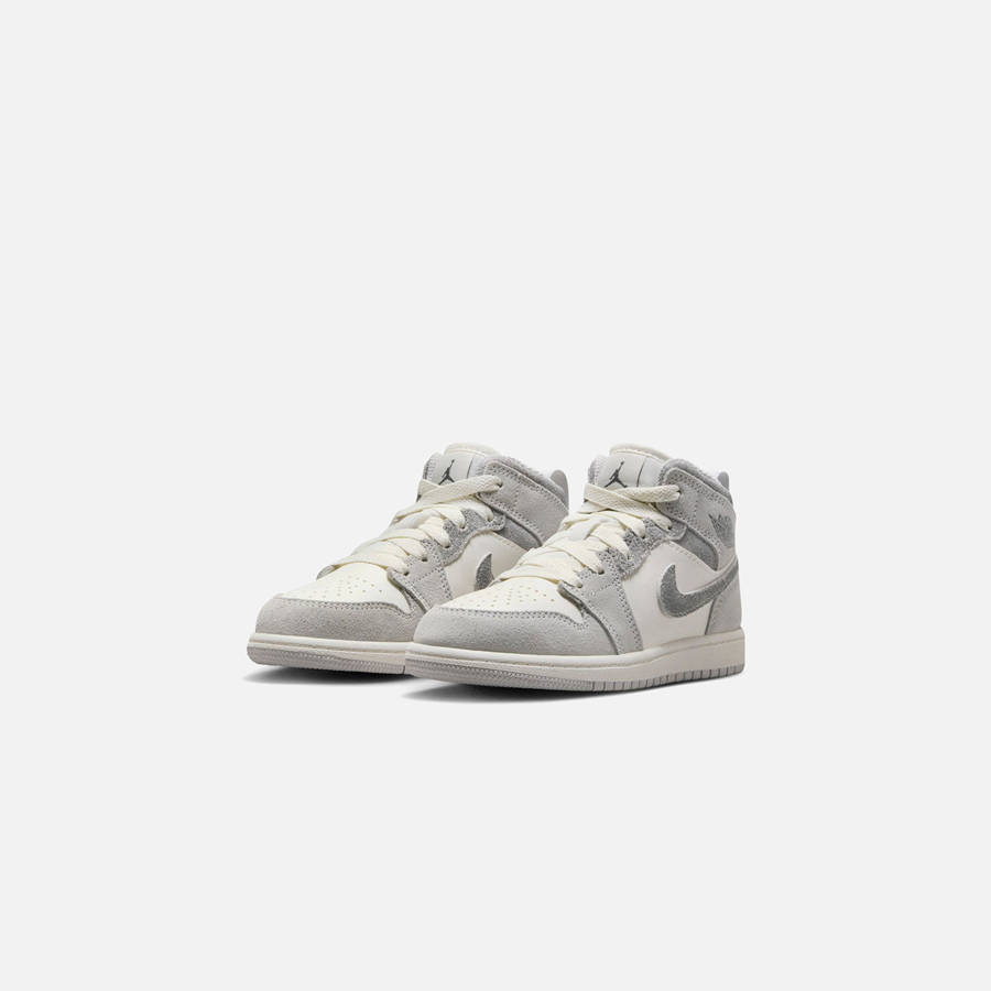 Grey Kids' Kith Jordan PS Air Jordan 1 Mid SE Sneakers | 3721-QCMDN