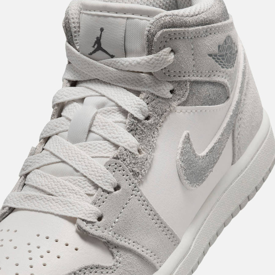 Grey Kids' Kith Jordan PS Air Jordan 1 Mid SE Sneakers | 3721-QCMDN