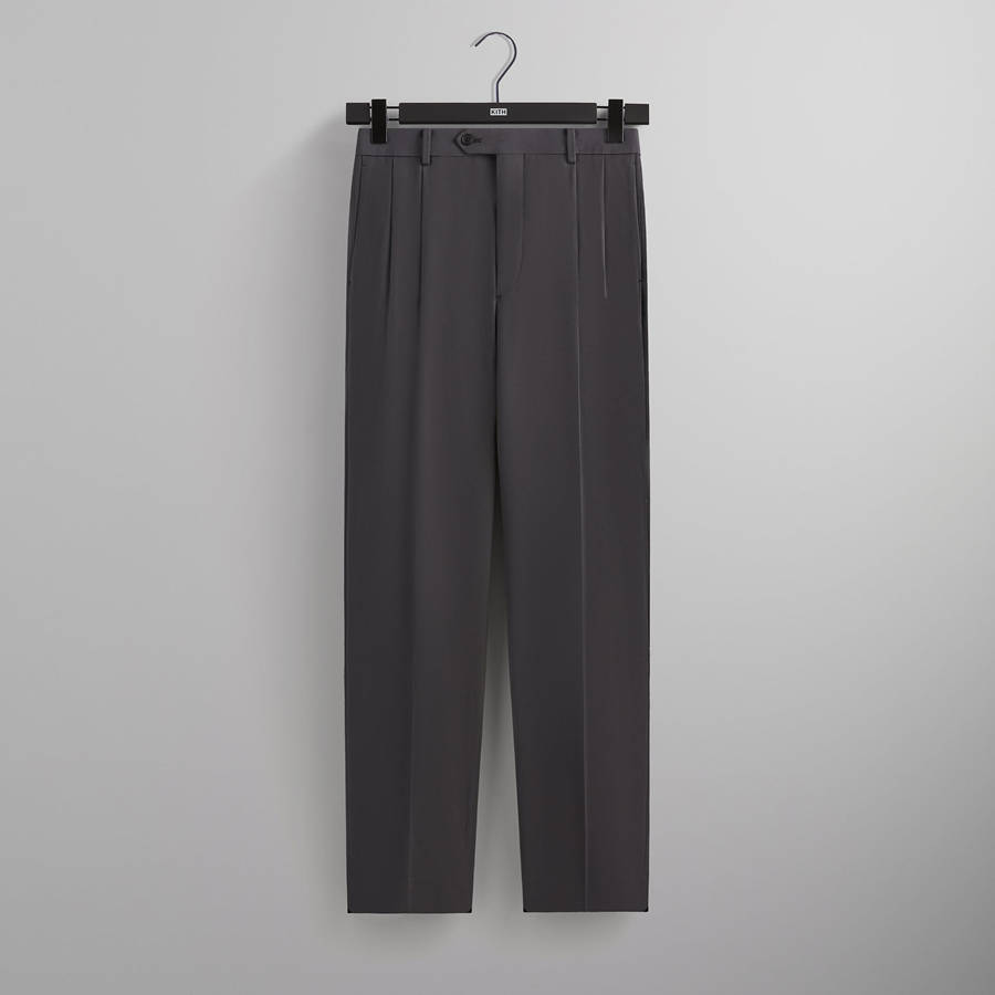 Grey Men Kith 101 for Auralee Light Wool Max Gabardine Two-Tuck Slacks Pants | 9150-OPBLD