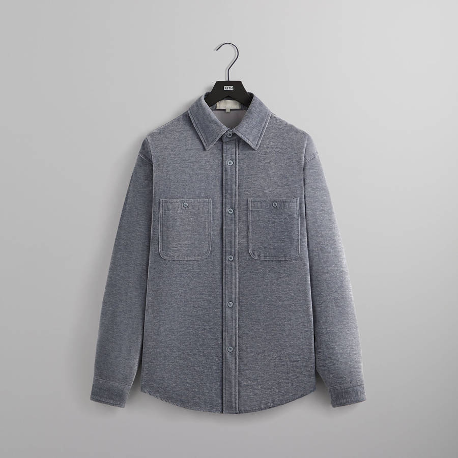 Grey Men Kith Chenille Apollo Shirts | 8406-AHPKM
