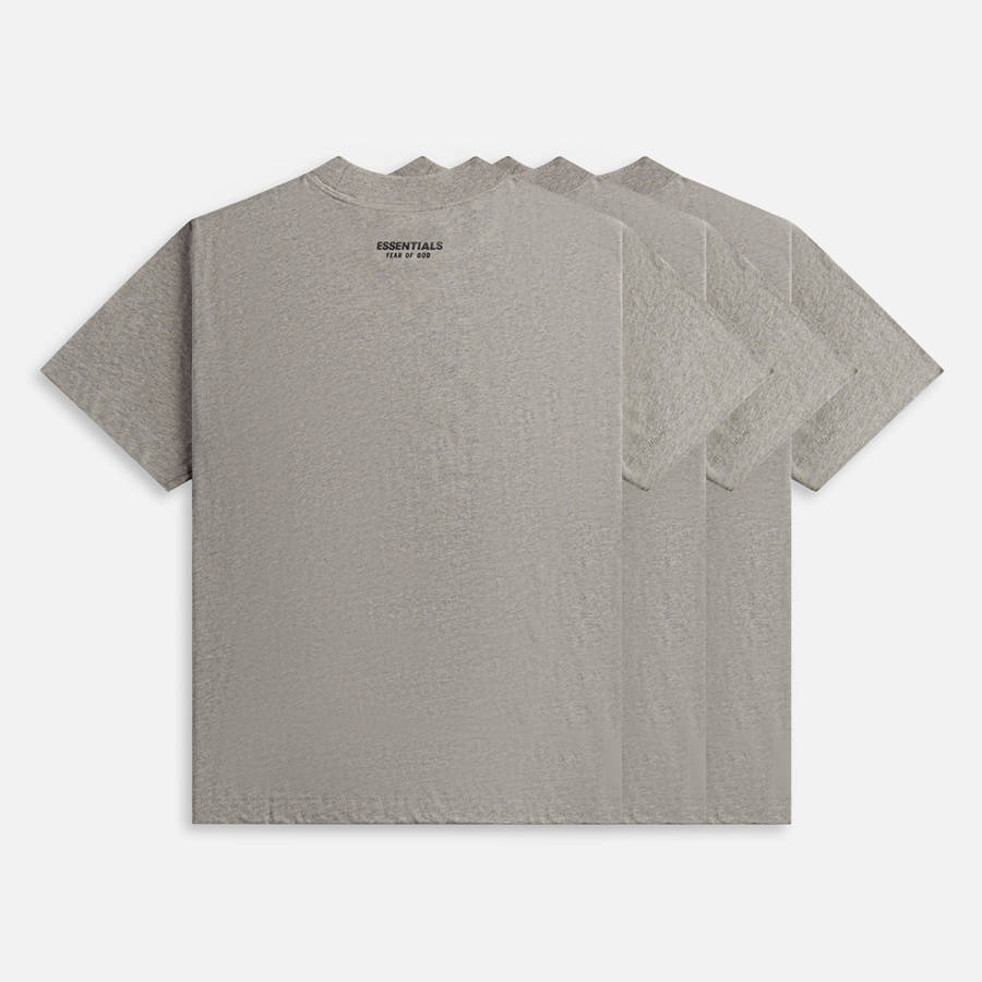 Grey Men Kith Essentials 3-Pack T-Shirt | 8593-VCTJM