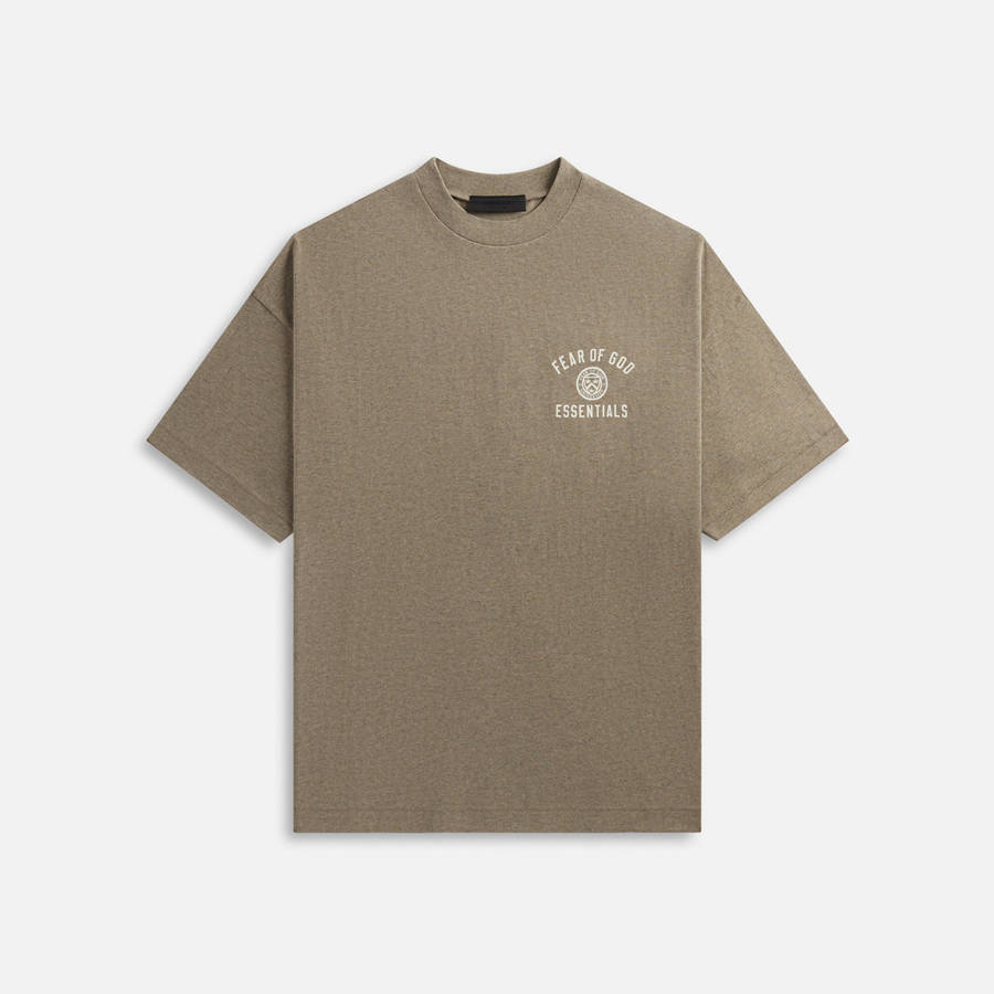 Grey Men Kith Essentials Jersey Crewneck T-Shirt | 0431-UOQSI