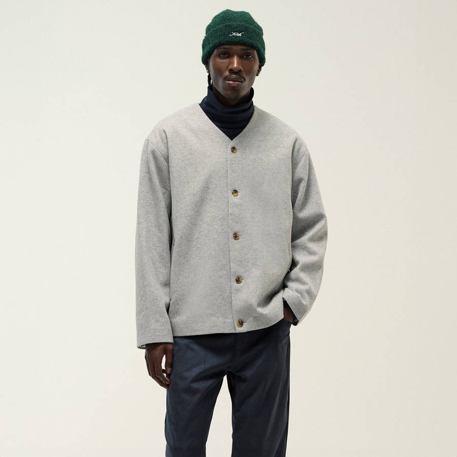 Grey Men Kith Felted Jersey Jonah Liner Jackets | 1596-PUNVC