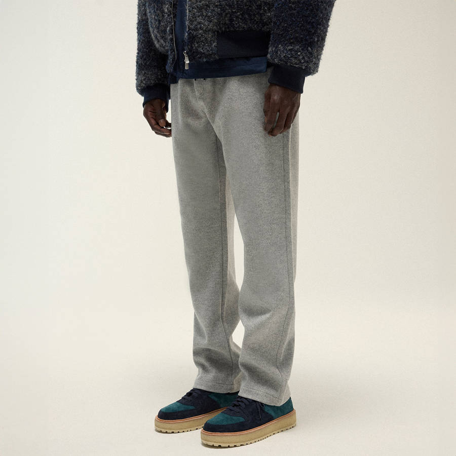 Grey Men Kith Felted Jersey Lorimer Pants | 2365-NZIMY