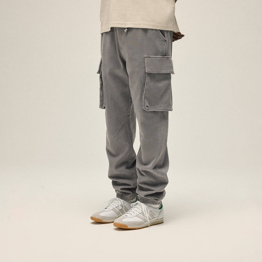 Grey Men Kith Fleece Eldridge Cargo Sweat Pants | 8639-DXCWU