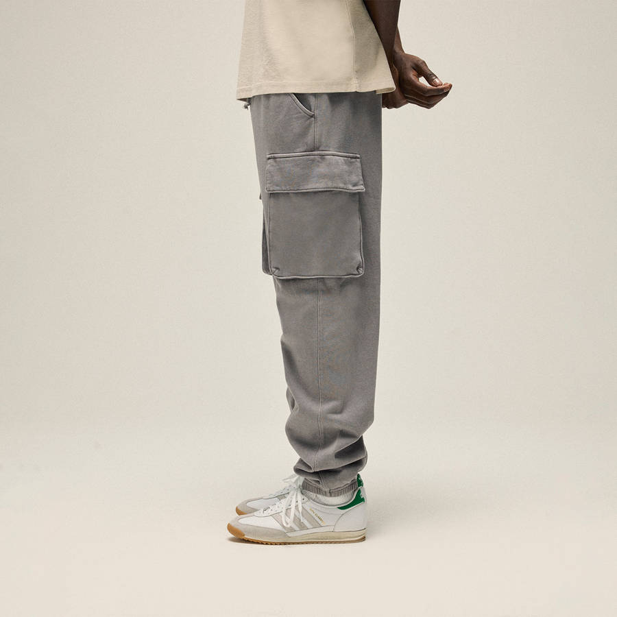 Grey Men Kith Fleece Eldridge Cargo Sweat Pants | 8639-DXCWU