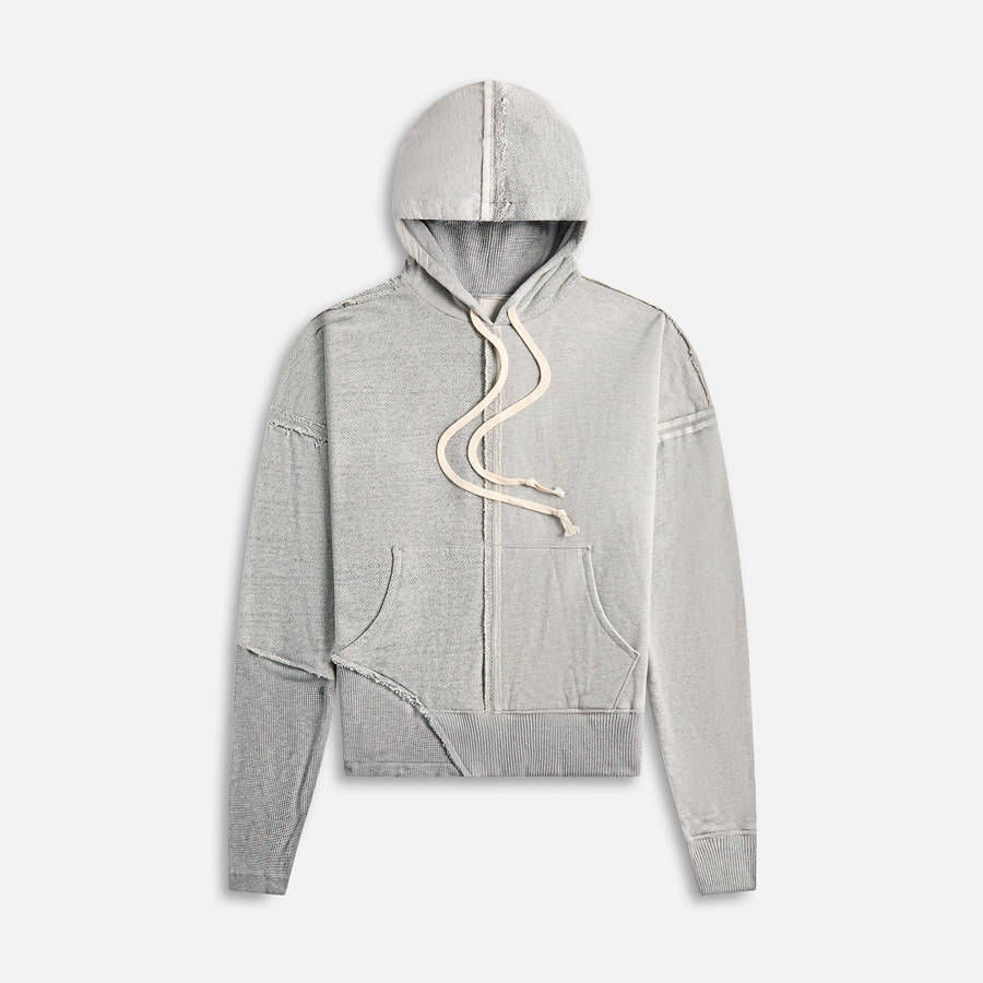 Grey Men Kith Greg Lauren Mixed Heather Ribbed Hoodie | 6182-GQIFL