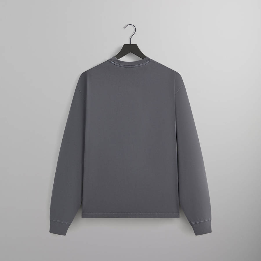 Grey Men Kith Long Sleeve LAX T-Shirt | 9051-ODAIW