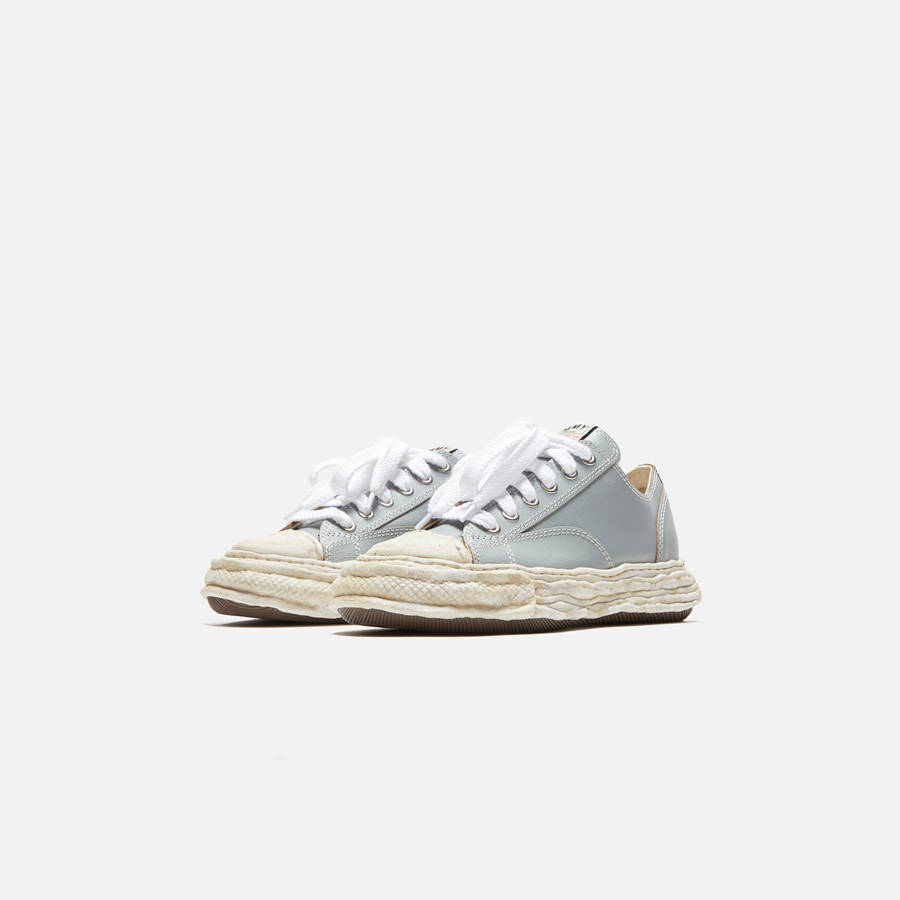 Grey Men Kith Mihara Yasuhiro Peterson Low 23 Cracking Leather Sneakers | 0851-JADKW