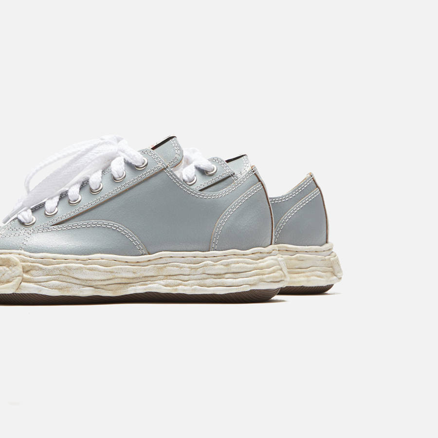 Grey Men Kith Mihara Yasuhiro Peterson Low 23 Cracking Leather Sneakers | 0851-JADKW