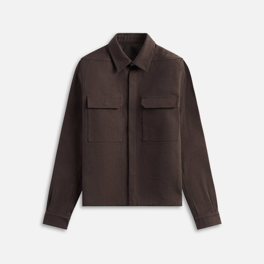 Grey Men Kith Rick Owens Camicia Cropped Work Shirts | 8604-JCFAQ