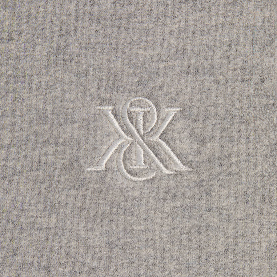 Grey Men Kith Suede Fleece Nelson Full Zip Hoodie | 8579-LOKSU