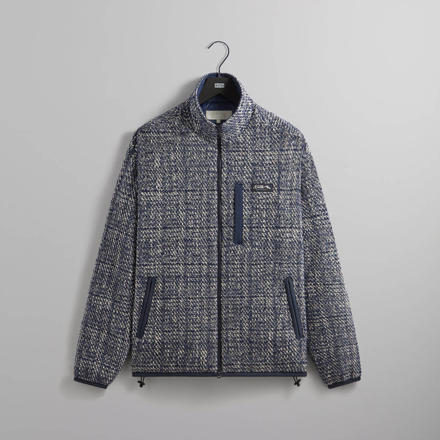 Grey Men Kith Textured Tweed Claremont Full Zip Jackets | 3087-DYBQK