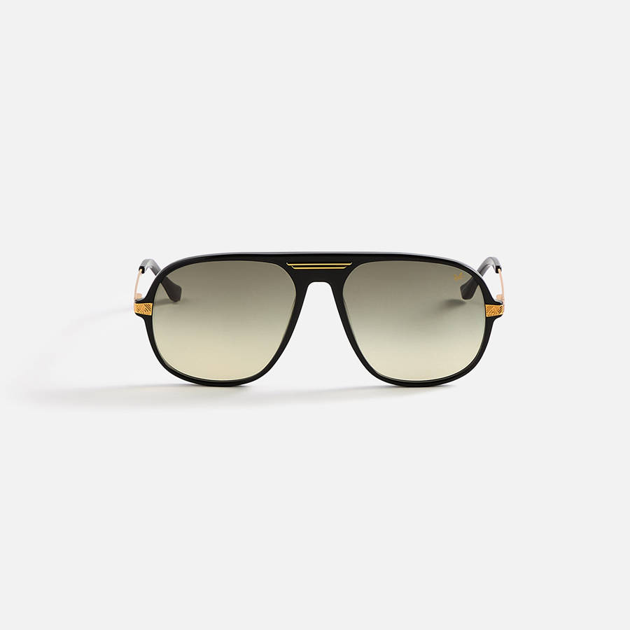 Grey Men Kith Vintage Frames Lucky Black Acetate Sunglasses | 9625-APNKR