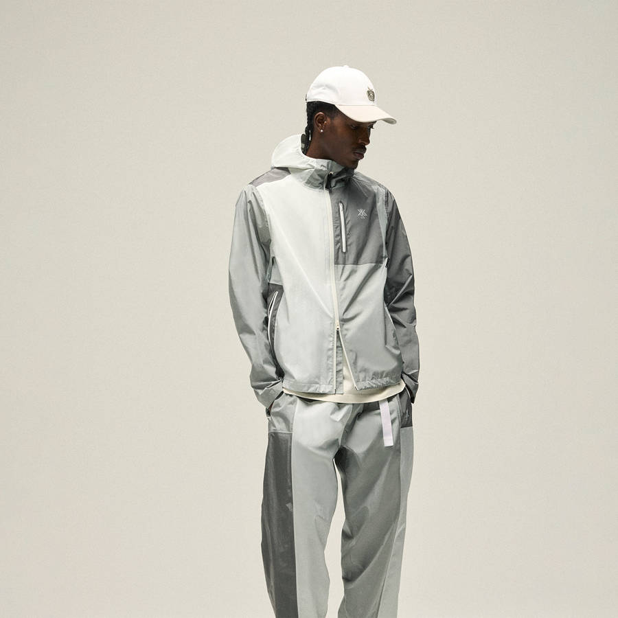 Grey Men Kith Xander 3L Rain Jackets | 9057-ADVHU