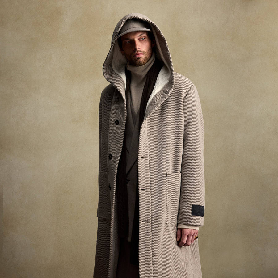 Grey Men Kith and Giorgio Armani Virgin Wool Nolen Coats | 2803-TMCZV