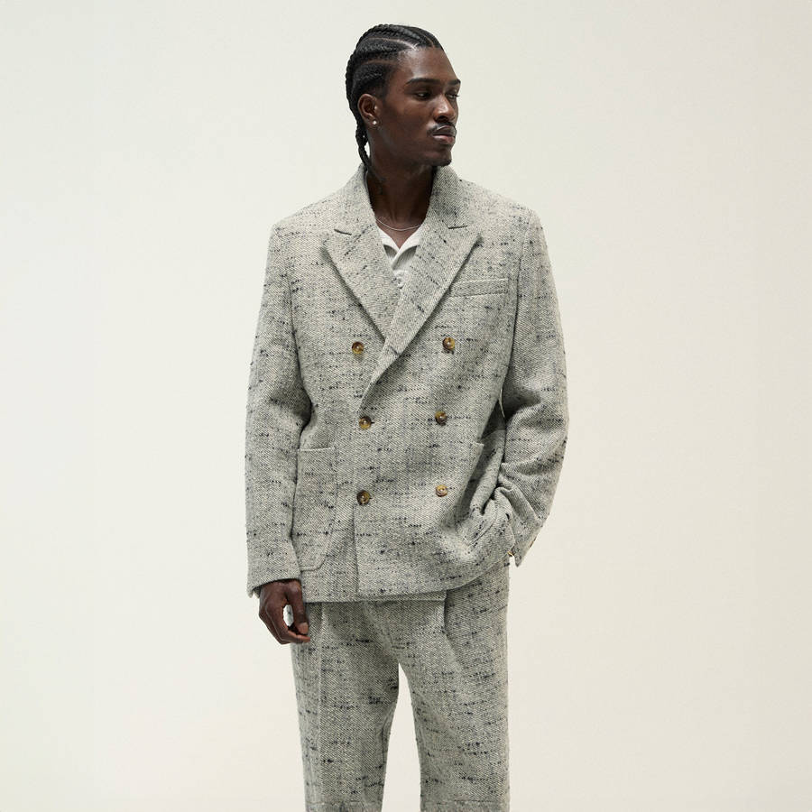 Grey Men Kith and Kin Tweed Julius Blazer Jackets | 4103-NSFCE