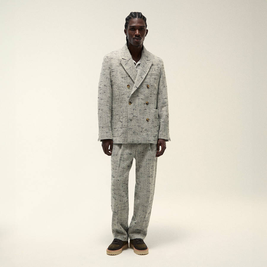 Grey Men Kith and Kin Tweed Julius Blazer Jackets | 4103-NSFCE