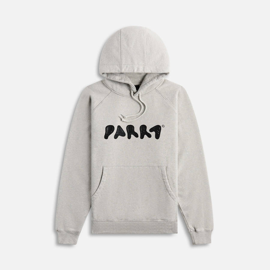 Grey Men Kith by Parra Blob Logo Hooded Shirts | 2795-ITUJO