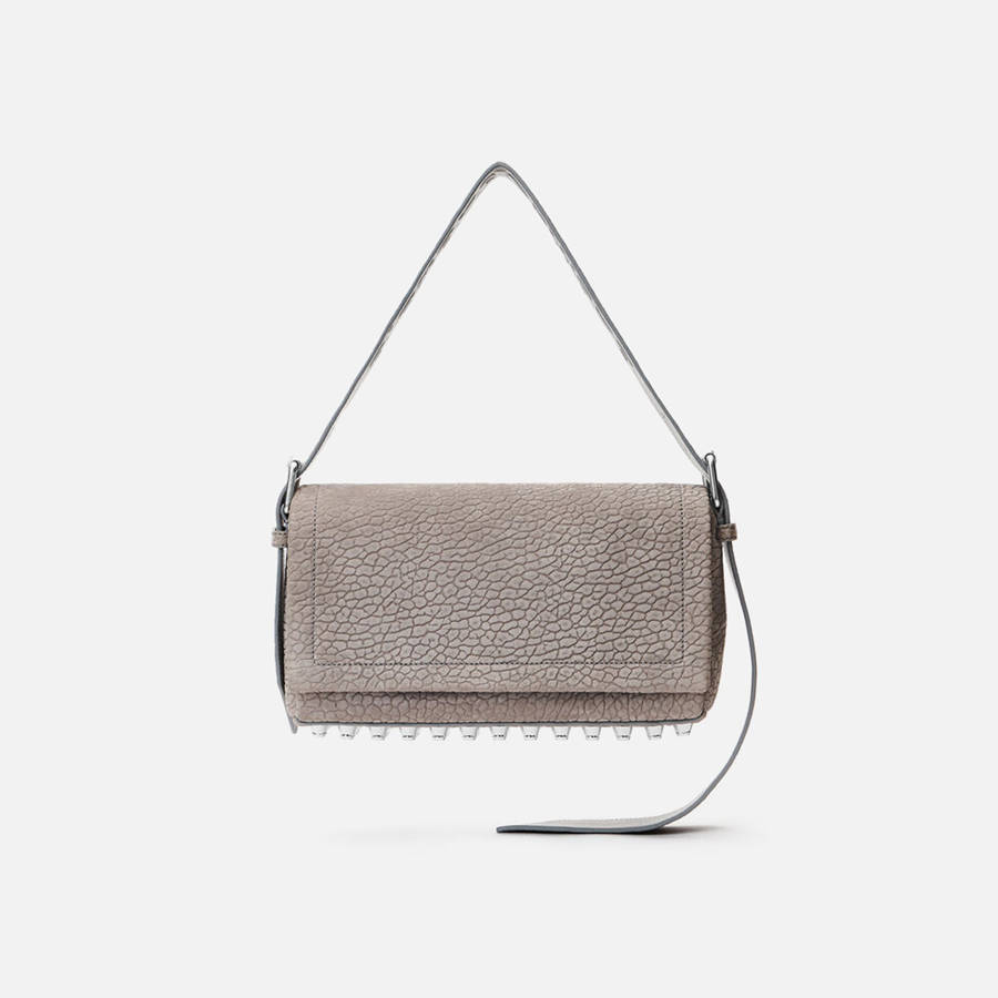 Grey Women Kith Alexander Wang Ricco Medium Flap Bags | 6302-COWED
