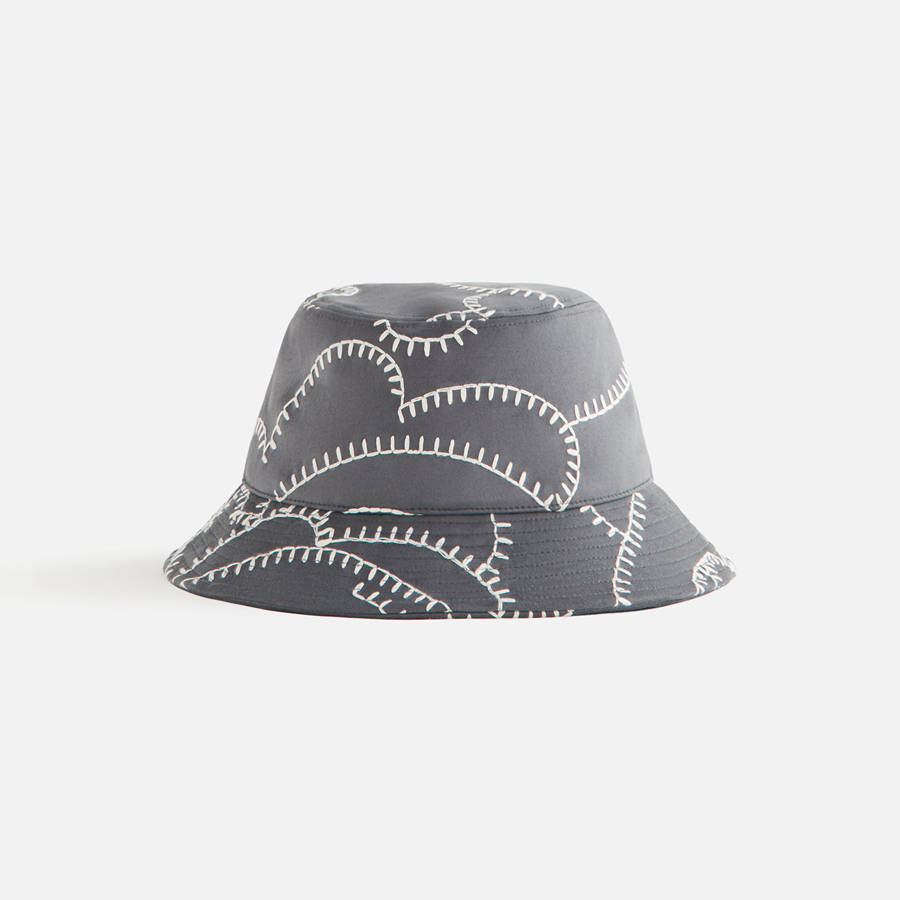 Grey Women Kith Blanket Stitch Microsuede Hat Headwear | 9045-RMBXC