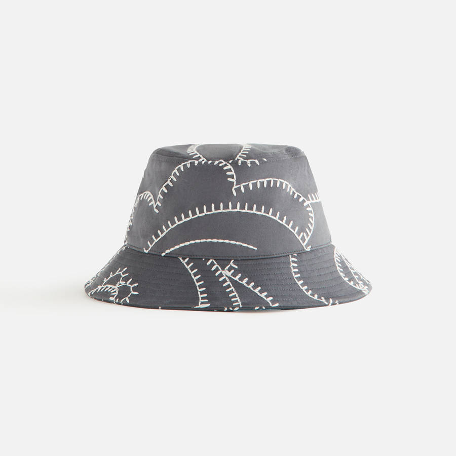 Grey Women Kith Blanket Stitch Microsuede Hat Headwear | 9045-RMBXC