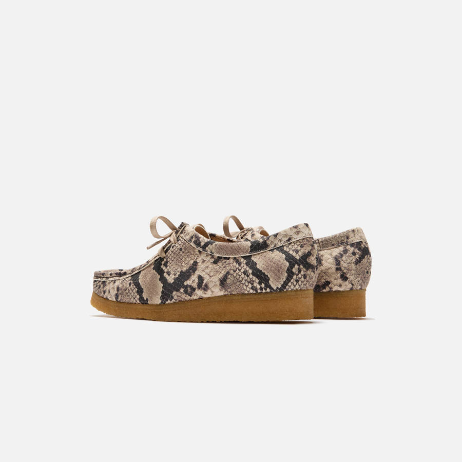 Grey Women Kith Clarks Wallabee Snake Leather Boots | 9825-LBSEI