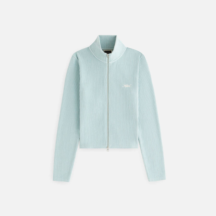 Grey Women Kith Ina Chenille Track Zip Jackets | 3925-VXJDQ