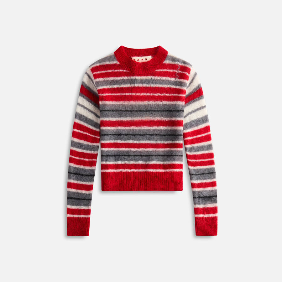 Grey Women Kith Marni Round Neck Sweaters | 3257-EQZJS