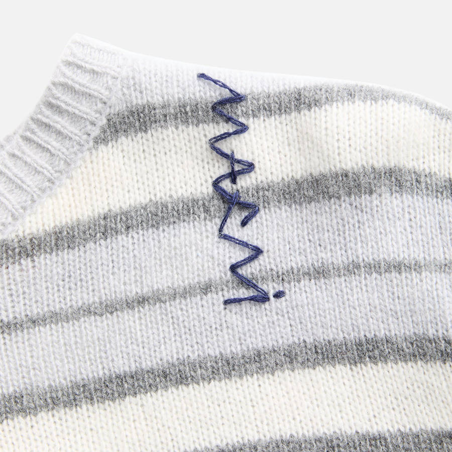 Grey Women Kith Marni Round Neck Sweaters | 7341-QPNEI