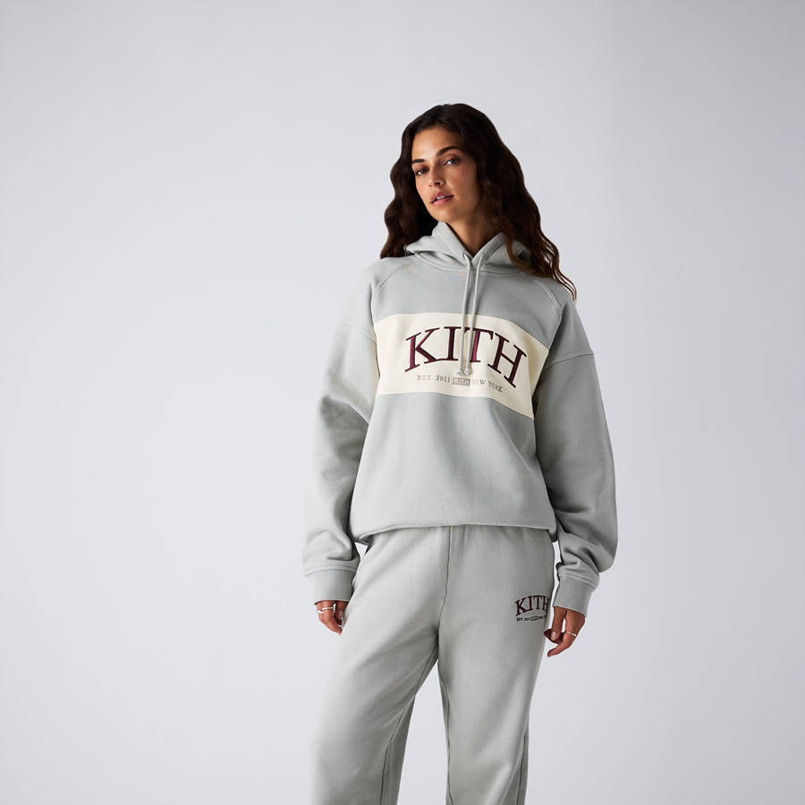 Grey Women Kith Maverick Panelled Hoodie | 0256-BAJSD