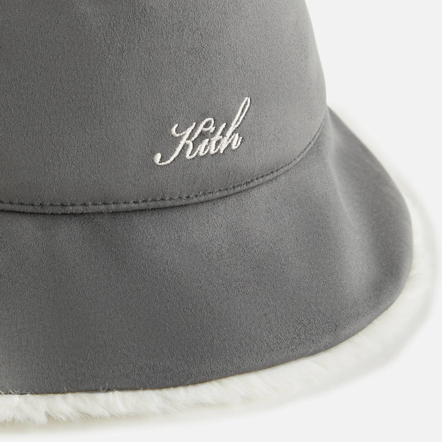 Grey Women Kith Microsuede Bucket Hat Headwear | 2056-CASPV