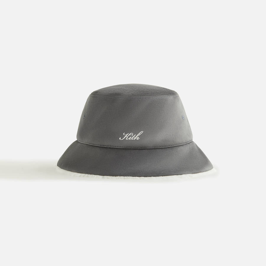 Grey Women Kith Microsuede Bucket Hat Headwear | 2056-CASPV