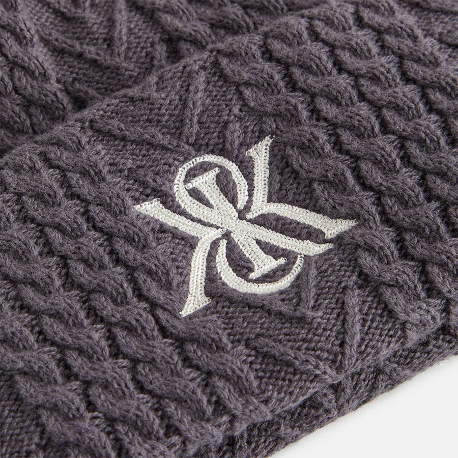 Grey Women Kith Pom Pom Beanie Headwear | 7156-ESHZJ