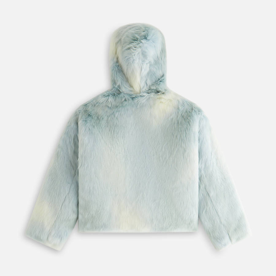 Grey Women Kith Toshi Teddy Hooded Bomber Jackets | 8920-LVGNW