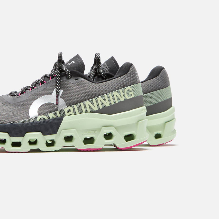 Grey / Green / Pink Men Kith On Running Cloudmonster 2 Sneakers | 8329-GETDS