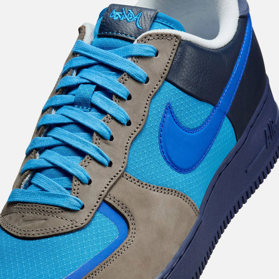 Grey / Royal Men Kith Nike x Stash Air Force 1 Low Sneakers | 3201-UELBI
