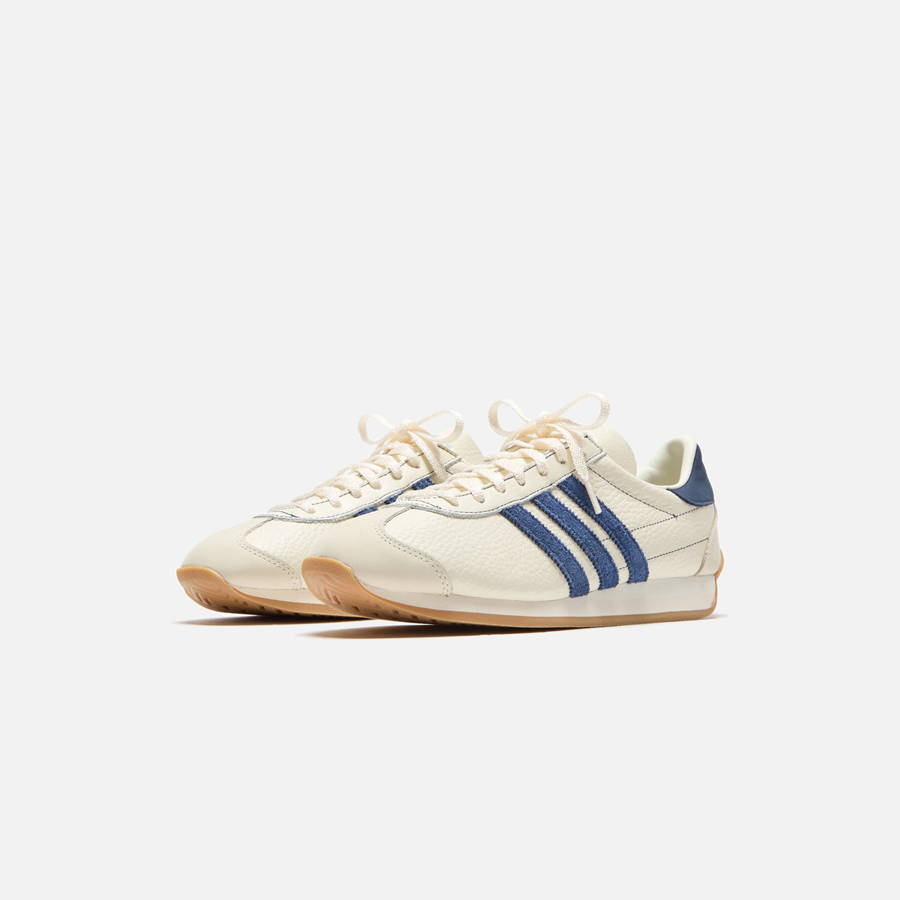 Indigo / White / Silver Women Kith adidas WMNS Country OG Sneakers | 9367-BYEOS