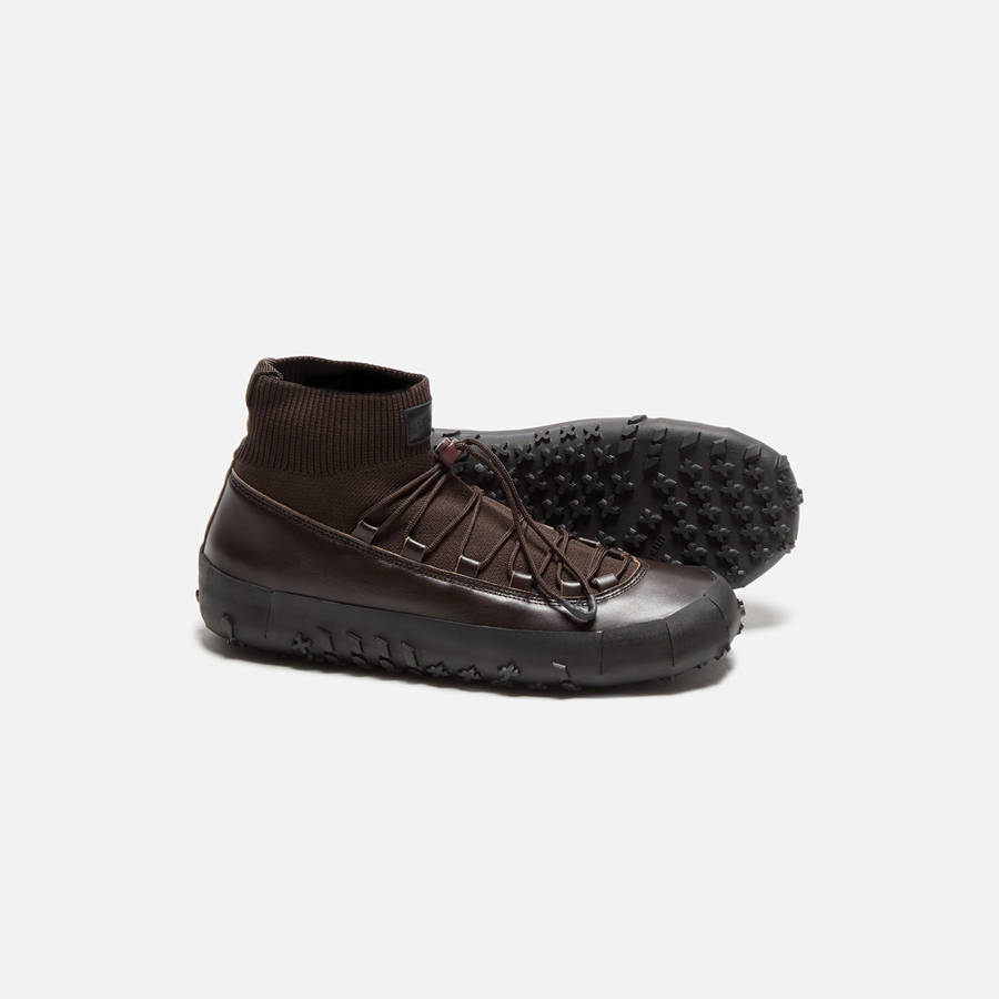 Khaki Brown Men Kith Lemaire Vibram Sneakers | 9045-NMQZS