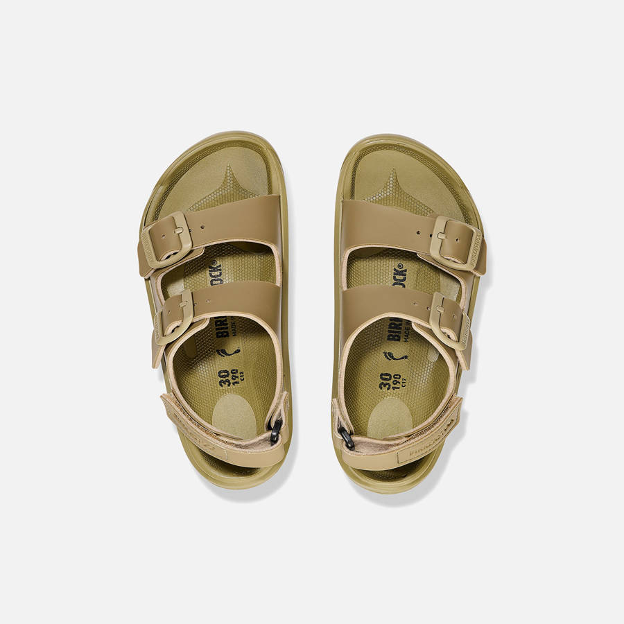 Khaki Kids' Kith Birkenstock Mogami Sandals | 1082-KSUYT