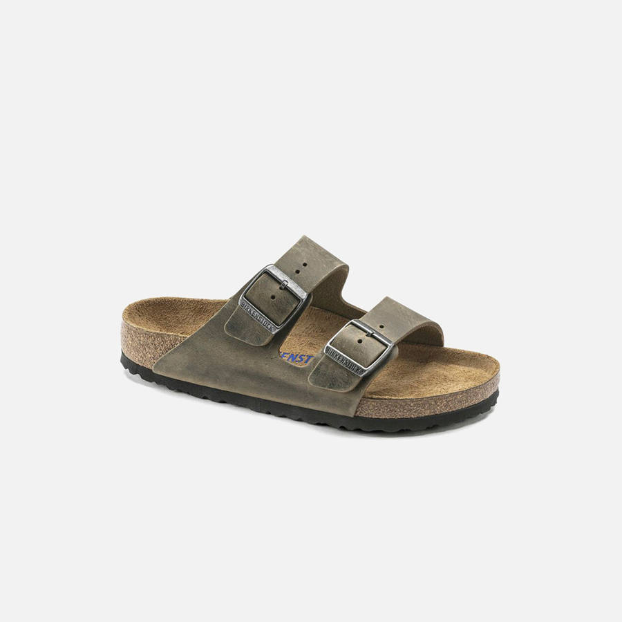 Khaki Men Kith Birkenstock Arizona Soft Footbed Sandals | 6487-RHYTA