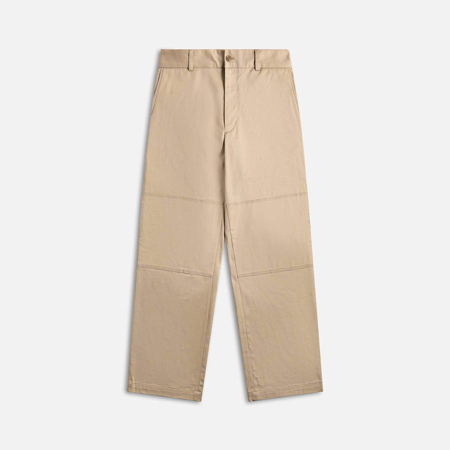 Khaki Men Kith Moncler Gabardine Cotton Stretch Trouser Trousers | 8016-PWHZK
