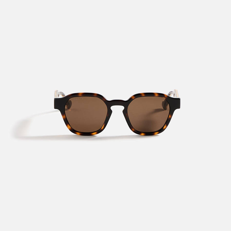 Leopard Men Kith Gucci Round Sunglasses | 2459-BTIZR