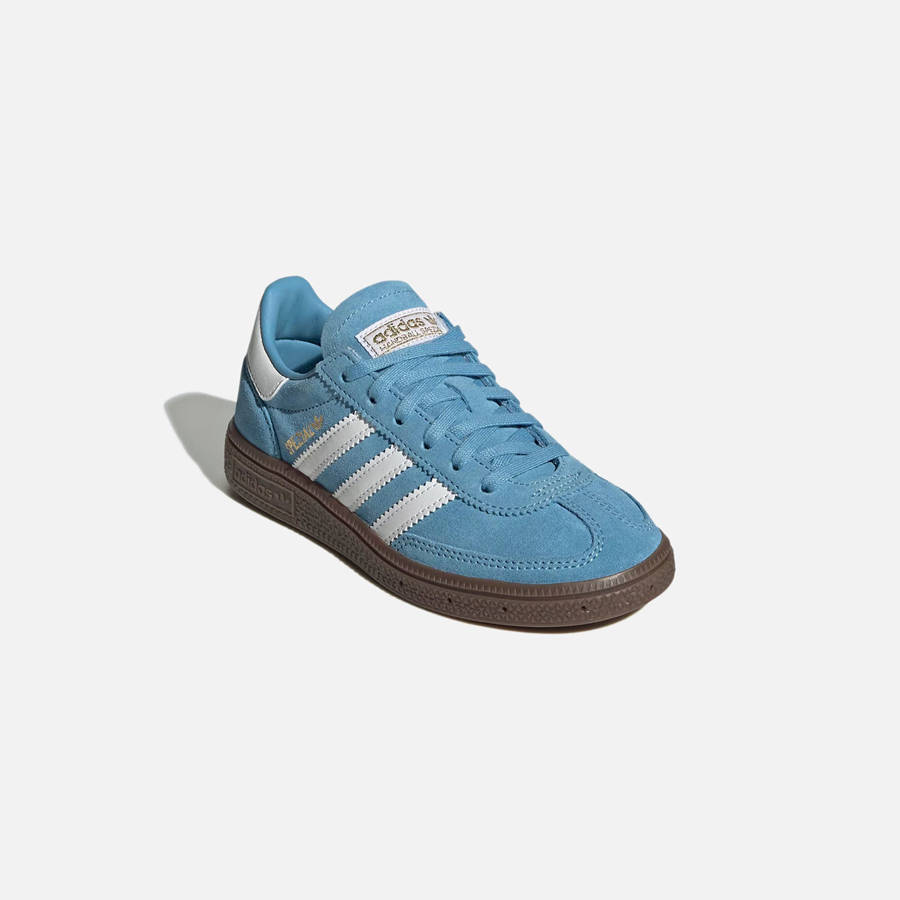 Light Blue / White Kids' Kith adidas Handball Spezial Sneakers | 7481-DJYNO