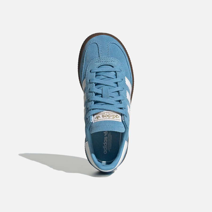 Light Blue / White Kids' Kith adidas Handball Spezial Sneakers | 7481-DJYNO