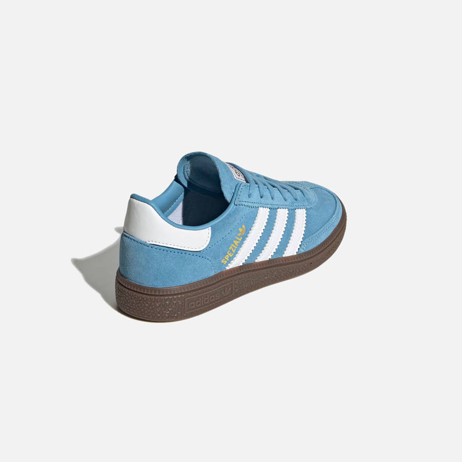 Light Blue / White Kids' Kith adidas Handball Spezial Sneakers | 7481-DJYNO