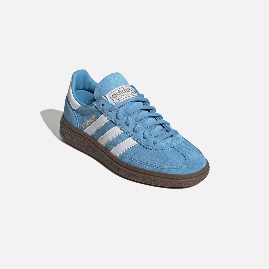 Light Blue / White Men Kith adidas Handball Spezial Sneakers | 0351-HIMEB