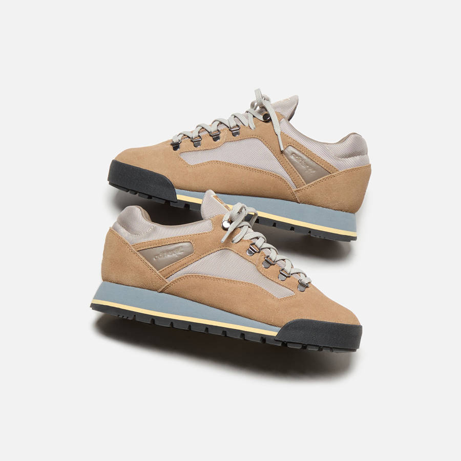 Light Brown / Grey Men Kith adidas x CP Company Helvellyn Spzl Sneakers | 0183-MRCQU