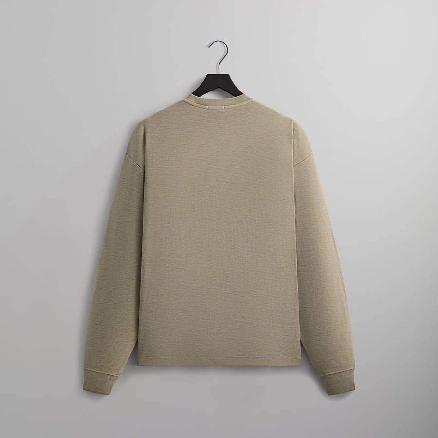 Light Green Men Kith Long Sleeve Quinn T-Shirt | 2135-OHIZL